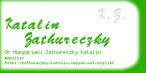 katalin zathureczky business card